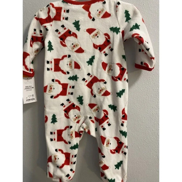 Unisex Boy Girl Baby Santa Footed Pajama Just One You made by carter's 3 Months - Picture 5 of 10